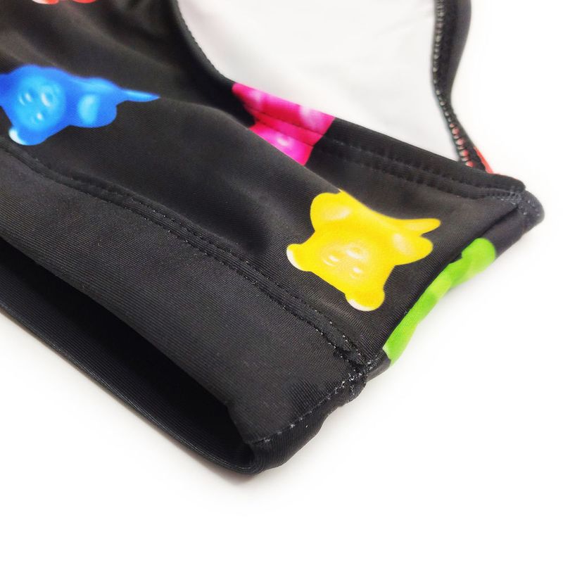 UXH Herren-Badehose mit süßem Bären-Süßigkeit-Motiv, modischer Trend, Strand, Spa, Dreieck-Shorts_voghion.com