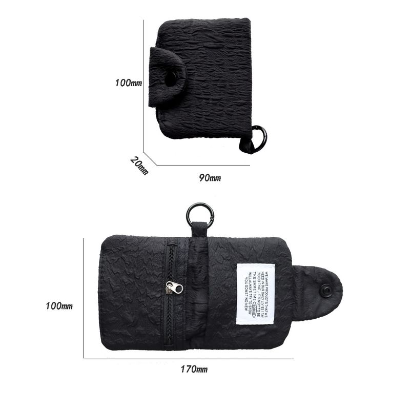 Portamonete portatile da donna, quotidiano, coordinato, in poliestere, porta carte, portachiavi, borsa da appendere alla moda di strada_voghion.com