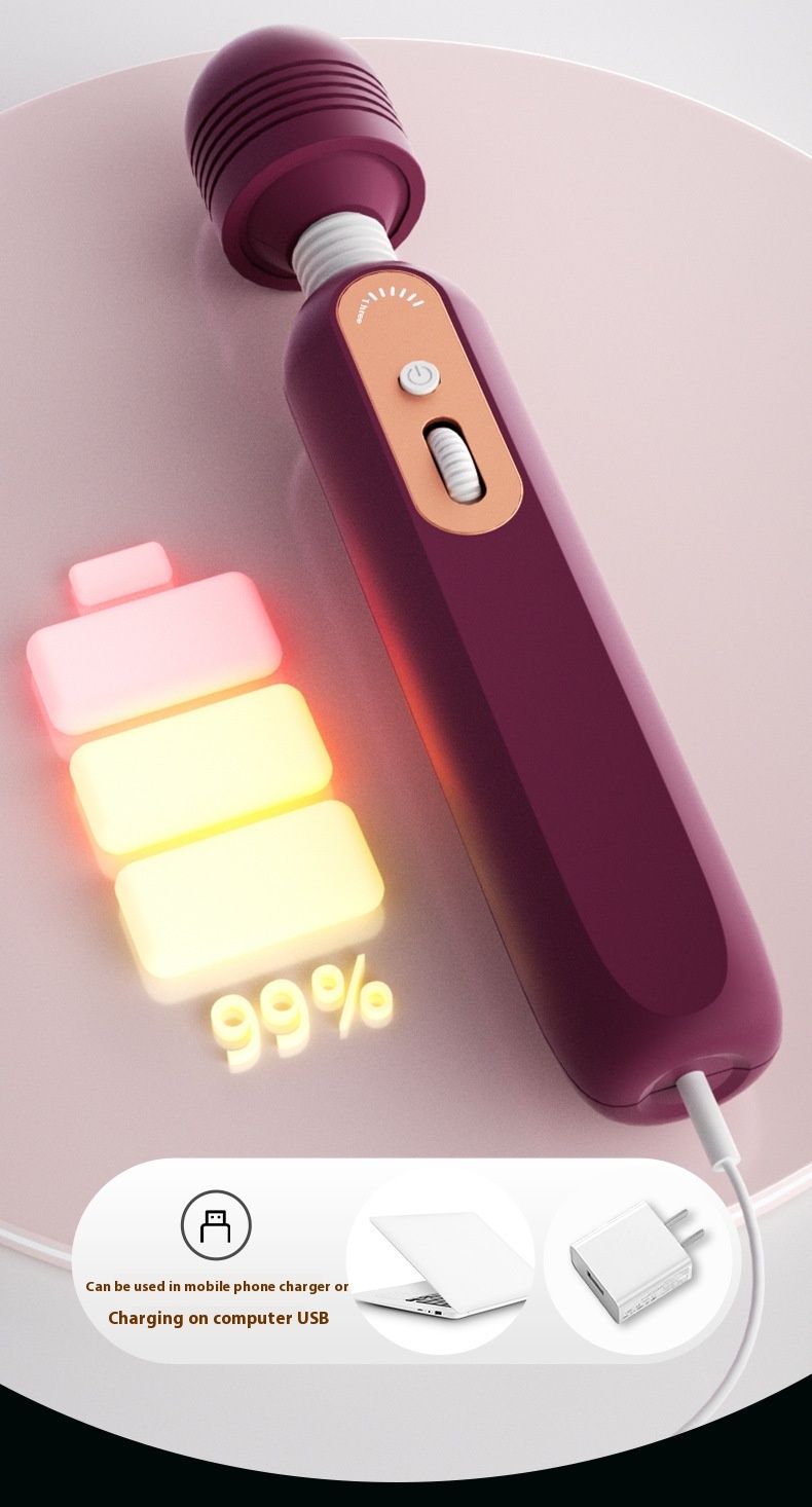 Lai Le Ou Luo Women's AV Heating Display Digital Variable Frequency Vibration Massage Stick Adult Sexual Products_voghion.com
