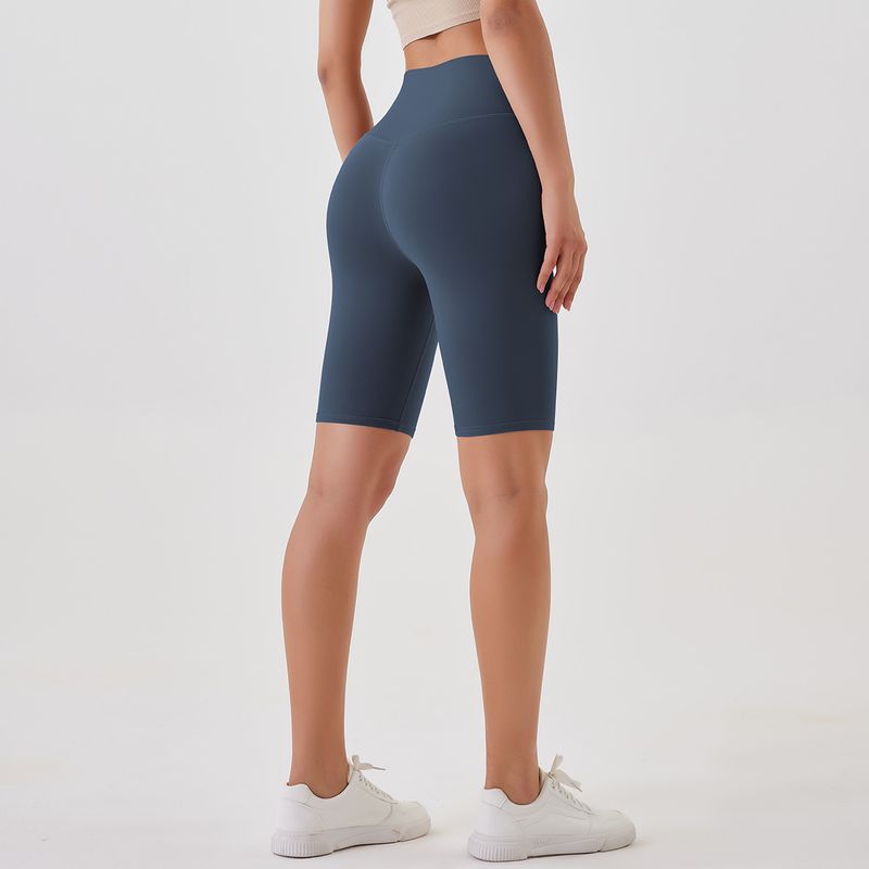 Women's Clothing double-sided brushed yoga shorts without embarrassing lines, buttocks lifting and abdominal control sports running fitness pants_voghion.com