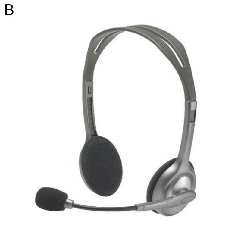 Für Logitech H111/110 3,5mm Computer Stereo Surround Sound Headset Kabelgebundene Kopfhörer mit Mikrofon_voghion.com