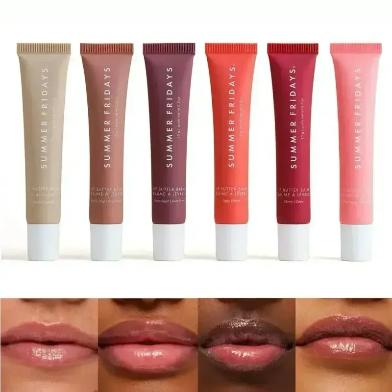 New 8 Kinds Summer Fridays Vanilla Lip Balm Mini Lip Gloss Moisturizing Transparent Smooth Soft Tube Mirror Lipstick Makeup Set_voghion.com