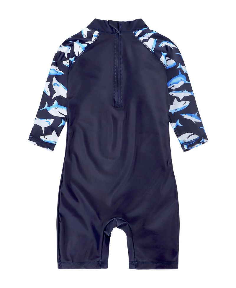 Maiôs infantis para mães e filhos, maiôs de secagem rápida para bebês, tubarões de desenho animado, maiôs fofos para meninos e meninas_voghion.com