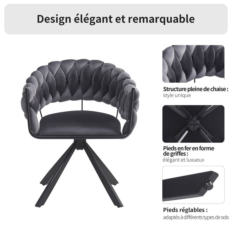 6er Set Samt Esszimmerstühle Mit Klauenbeinen, Grau_voghion.com
