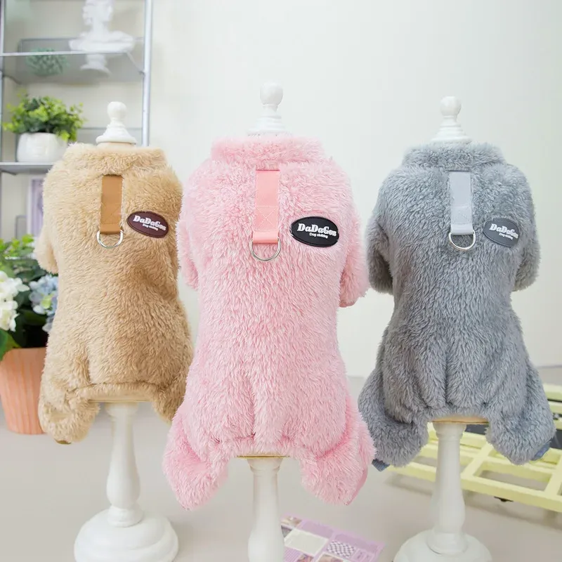 PetMundo Fleece Jumpsuits For Small Dogs By PawParty Store_voghion.com