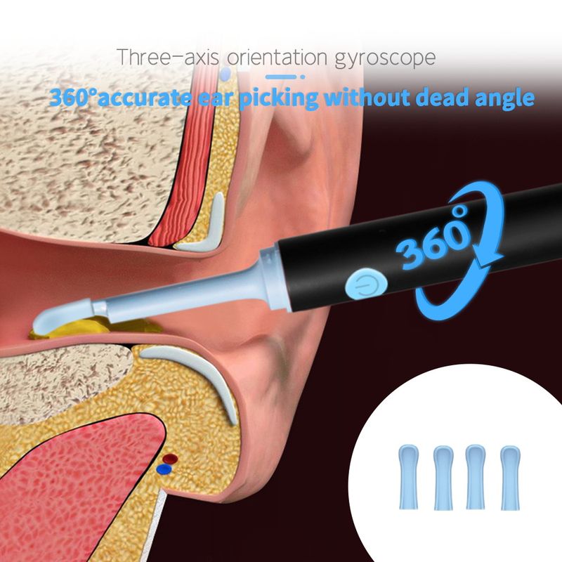 Wireless Stick Adhesive Artifact HD Intelligent Visible Ear Digging Spoon_voghion.com