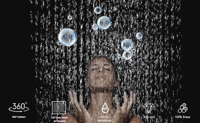 Shower System Shower Faucet Combo Set Wall Mounted With 10" Rainfall Shower Head And Handheld Shower Faucet, Matte Black Finish With Brass Valve Rough-In_voghion.com