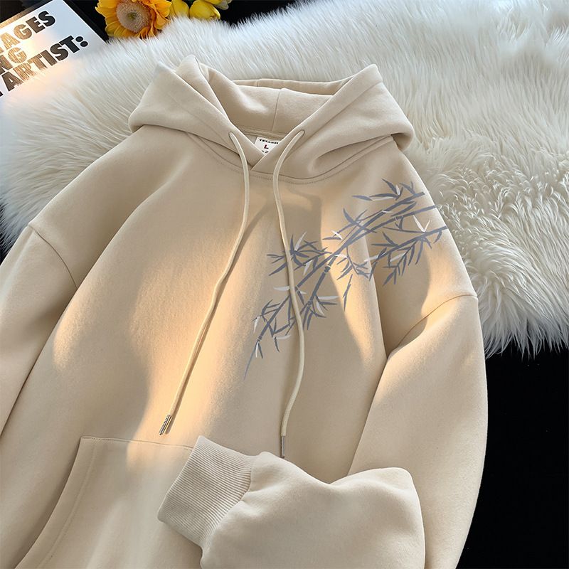 Autumn And Winter New Loose Jacket Men's Trendy Clothes Printed Hooded Sweatshirt_voghion.com