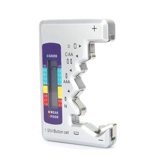 Probador de batería digital con pantalla LCD, detector de capacidad de pilas tipo botón AA/AAA/9 V/1,5 V, herramienta de diagnóstico de capacitancia_voghion.com