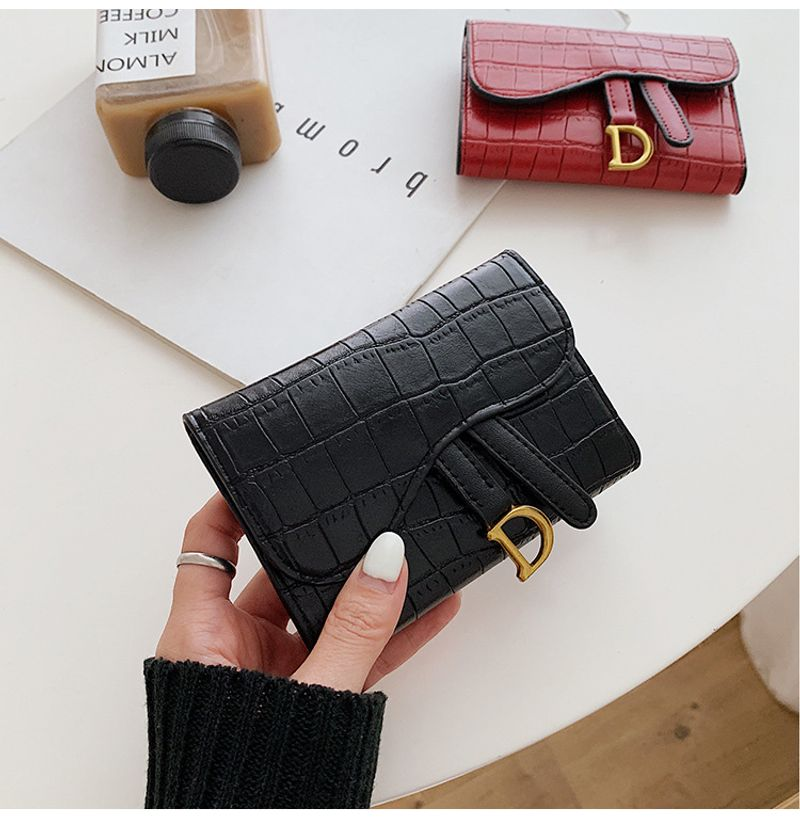 Damentaschen im Kurzstil, neue Version des Krokodilmusters, Emed D-Wortschnalle, Münzgeldbörse, 30 % Rabatt auf Kartentaschentrend_voghion.com