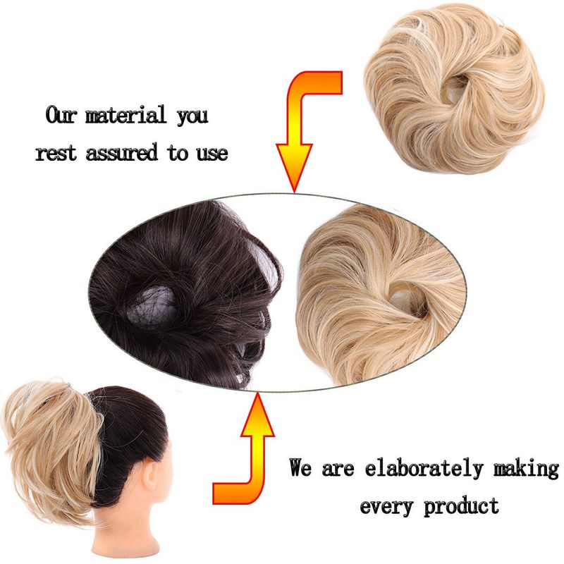 Scrunchie bun Scrunchie fofo bagunçado Scrunchie reto Rabo de cavalo com elástico Scrunchie coquetel_voghion.com