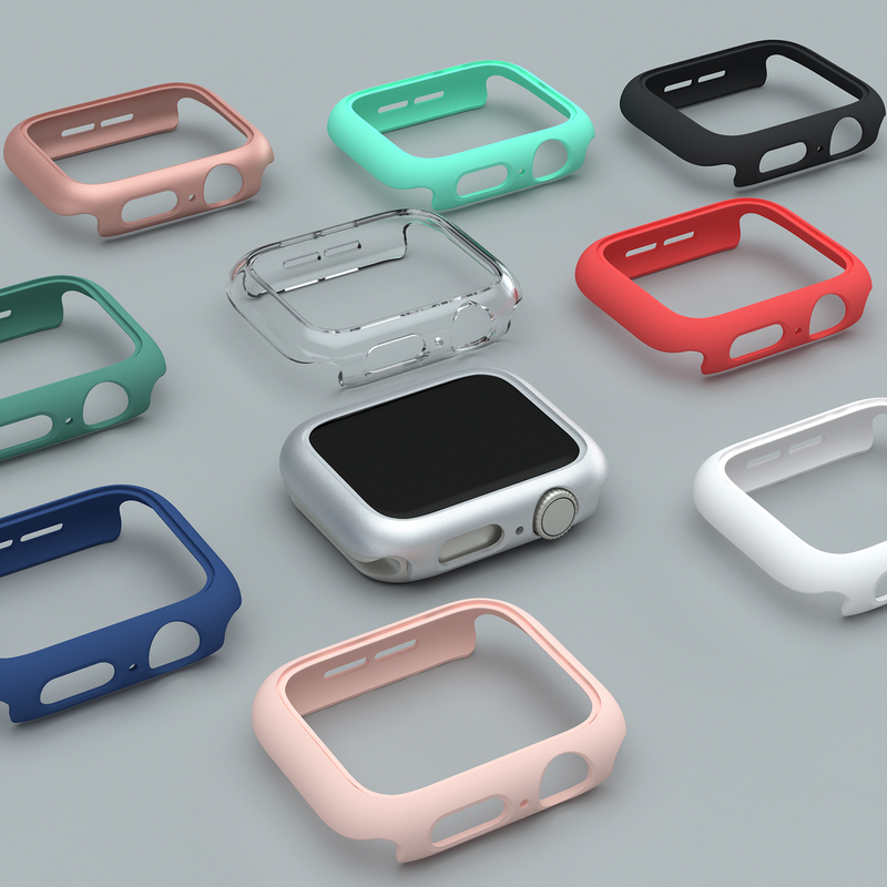 Fashion Matt Beskyttelsesetui til Apple Watch SE Cover 7 6 5 4 3 PC Bumper 41mm 44mm 38mm 42mm 45mm Hard Shell til iWatch Frame_voghion.com