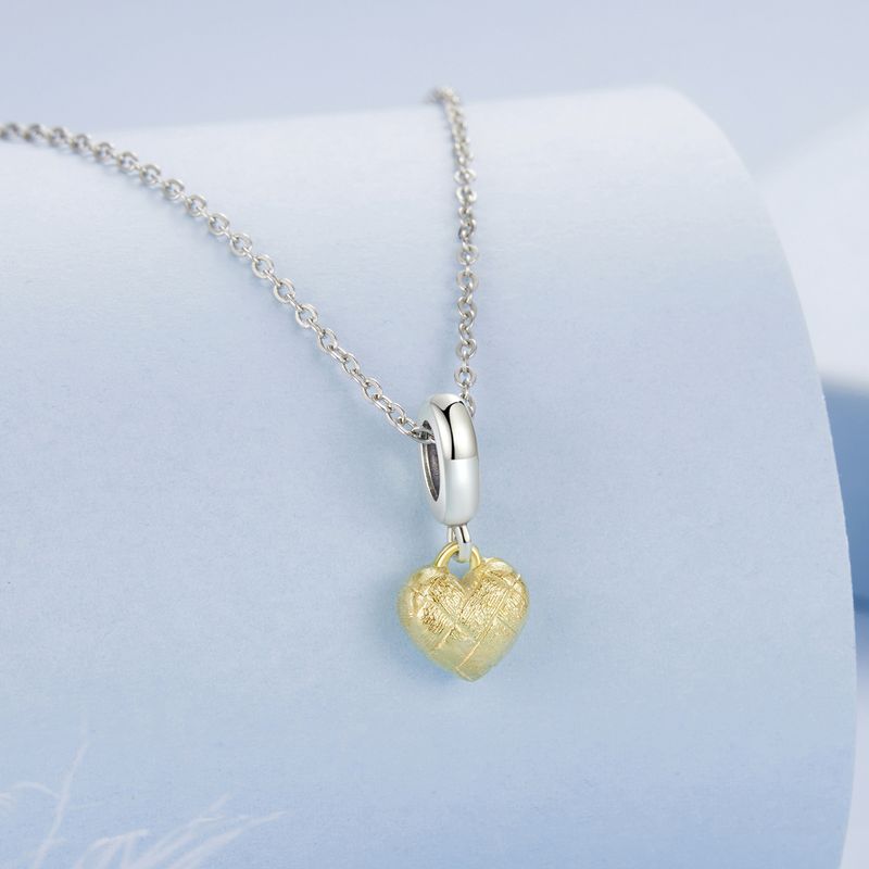 Weaved Heart Pendant Charm Sterling Silver Charm_voghion.com