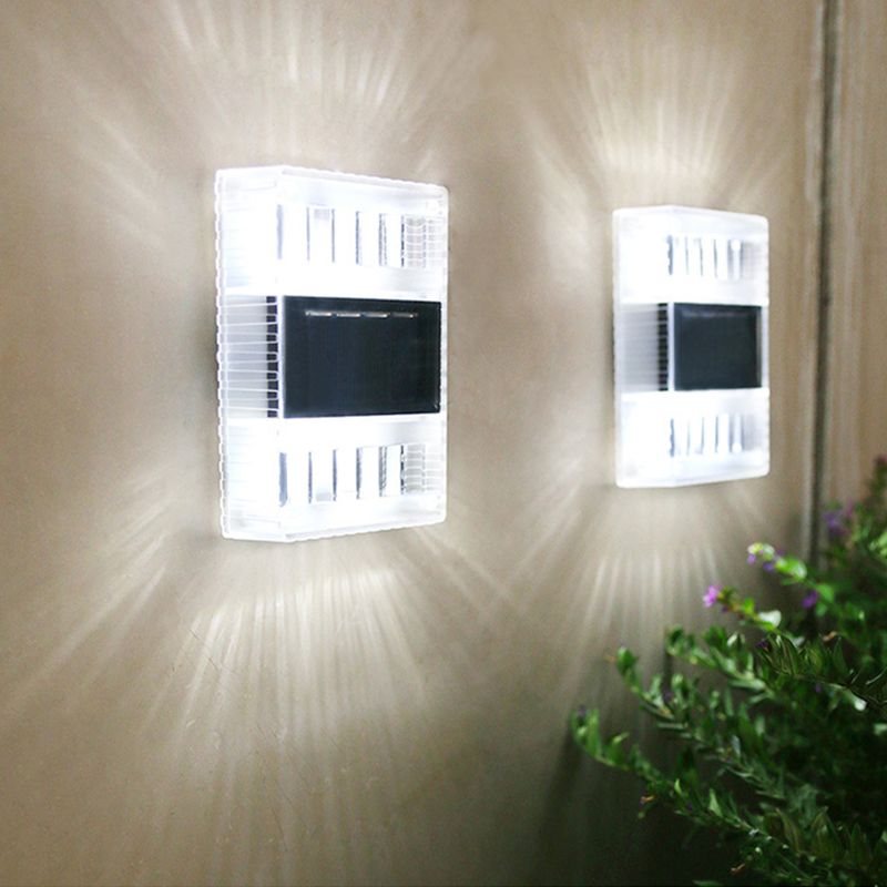 Lampada solare a LED Lampada da parete impermeabile per esterni per balcone Padiglione Porta Gradino Luce Decorazione Giardino Casa Lampade solari a LED_voghion.com