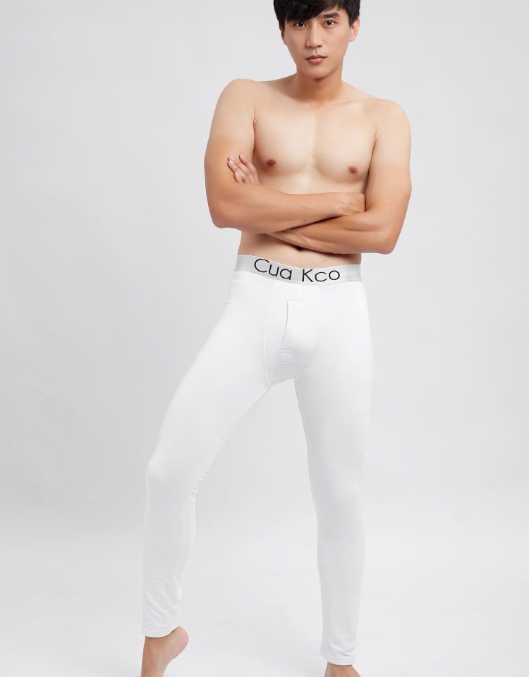 Men's Thermal Underwear Set – Fleece & Non-Fleece Winter Base Layer Pants (Black/White/Gray, Slim Fit, 2-Pack Options, Lightweight & Breathable)_voghion.com