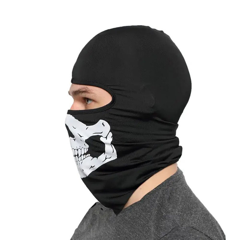 Halloween Skull Print Balaclava Cosplay Costume Ghost Full Face Bike Face Mask Outdoor Motorcycle Riding Men Hat Ski_voghion.com