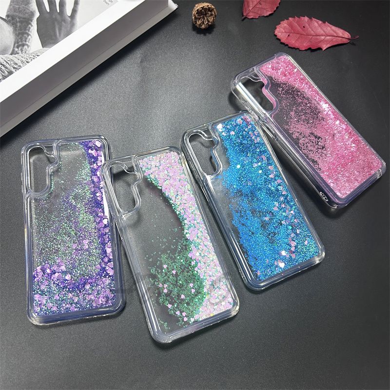 A15 Case Floating Glitter Liquid Bling Cover For Samsung A05s A35 A55 A73 A16 A33 A53 A32 4G Quicksand Phone Funda Coque_voghion.com
