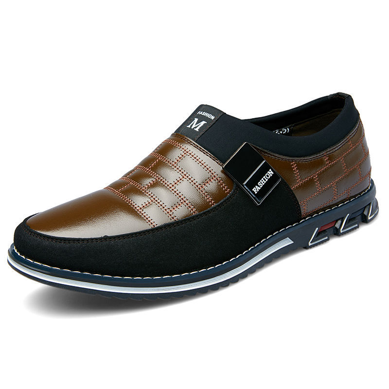 Scarpe da uomo estive, nuove, traspiranti, in pelle, casual, grandi, versatili, alla moda, in edizione coreana._voghion.com