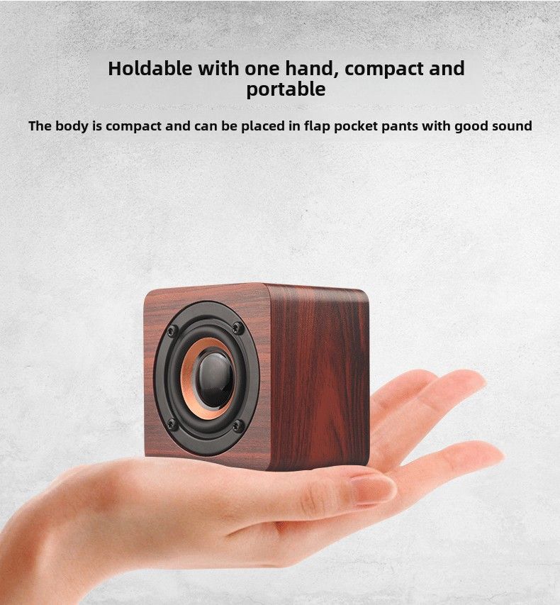 Ekologiczny drewniany głośnik Bluetooth do domu i na zewnątrz, bogaty dźwięk i przenośna konstrukcja_voghion.com