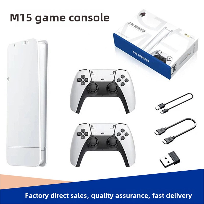 M15PS1 TV double haute définition, console domestique, mini console de jeu avec contrôleur sans fil_voghion.com