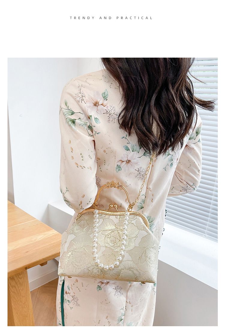 Große Kapazität Spitze Clip Damen Schulter Cheongsam High-End-Geschenk antike Tasche Perle Handtasche_voghion.com