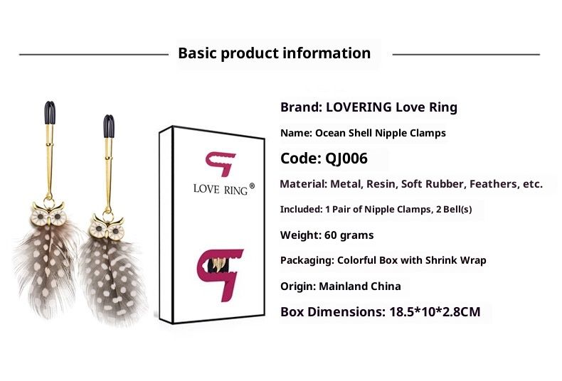 LuvBox Sexy SM Anelli per capezzoli Morsetti per il seno Flirting con suono di campanello Regolabile Giocattoli alternativi_voghion.com