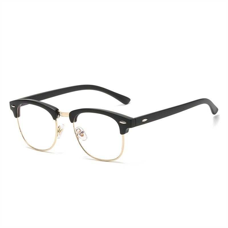 Sonnenbrille 1 Stück mit der gleichen Brille Nerd Myopie ovaler kleiner Rahmen Retro Leopard koreanische pflanzliche schlichte Brille_voghion.com