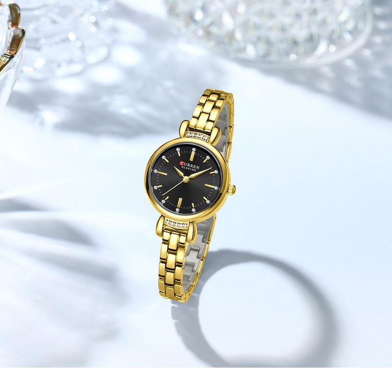 Women's Elegant Rhinestone Chain Watch With Mineral Glass, Quartz Movement, 30M Water Resistance - Perfect For Casual & Daily Wear_voghion.com