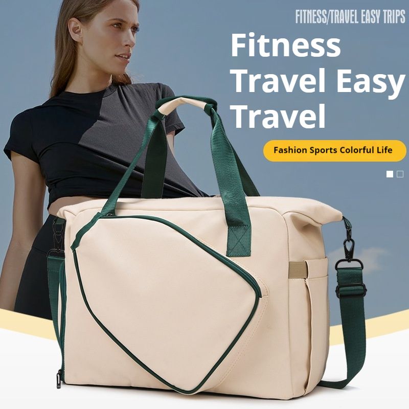 New Fitness Bag, Waterproof Sports Bag, Large Capacity Tennis Bag, Lightweight Crossbody, Dry Wet Separation Handbag_voghion.com