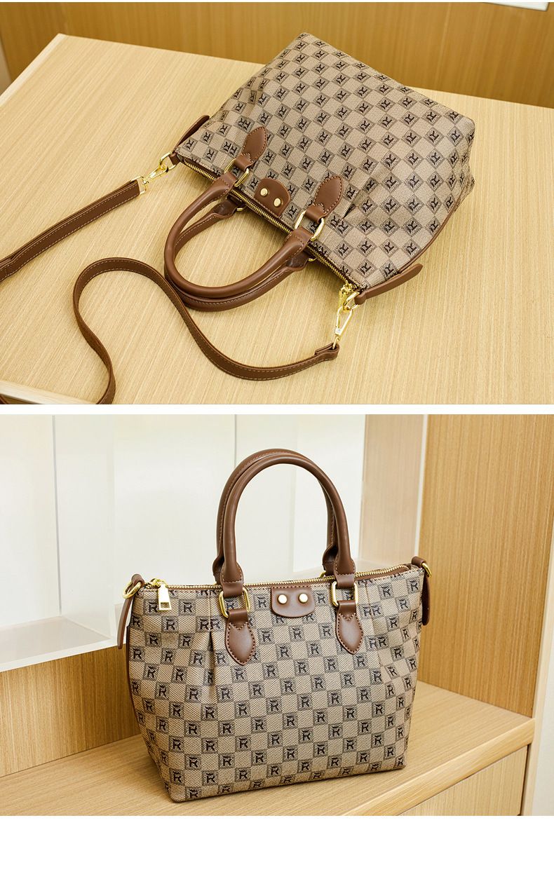 Minimalist Printed Tote Bag For Women - Stylish Shoulder Bag With Wide Strap (Retro Design, Crossbody & Handheld)_voghion.com