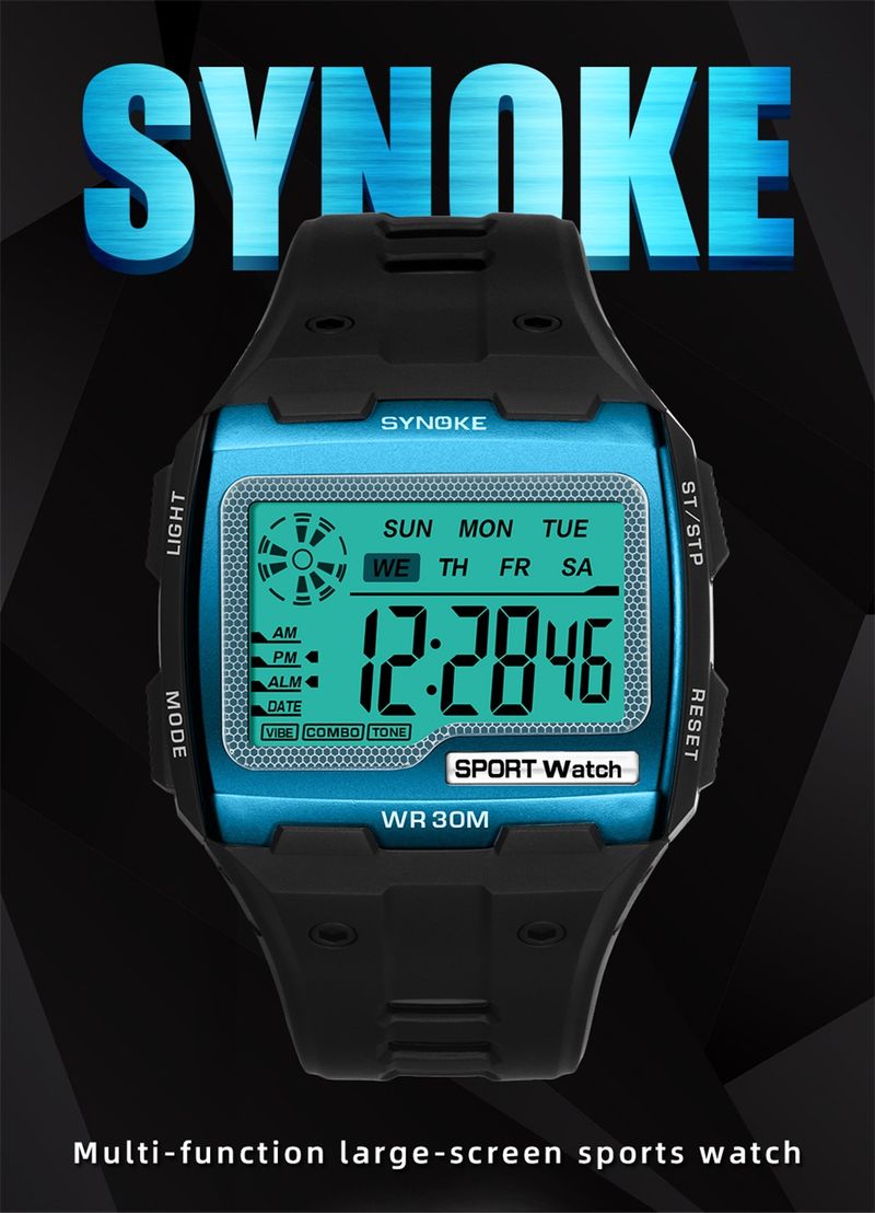 Orologio sportivo da uomo, militare, quadrato, digitale, orologio elettronico da uomo, LED, allarme, orologio da polso impermeabile, Dropshipping, nuovo_voghion.com
