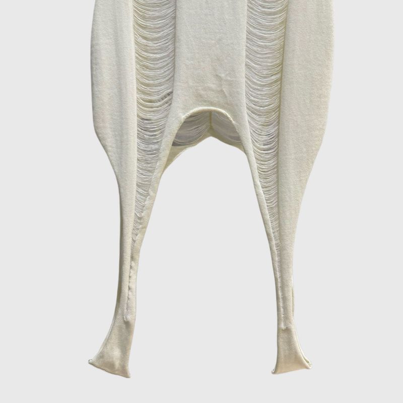 meisje SUBHUMAN | Hollow Out onregelmatig gebreid dames niche-ontwerp Spicy Girl doorschijnende mouwloze dunne top_voghion.com