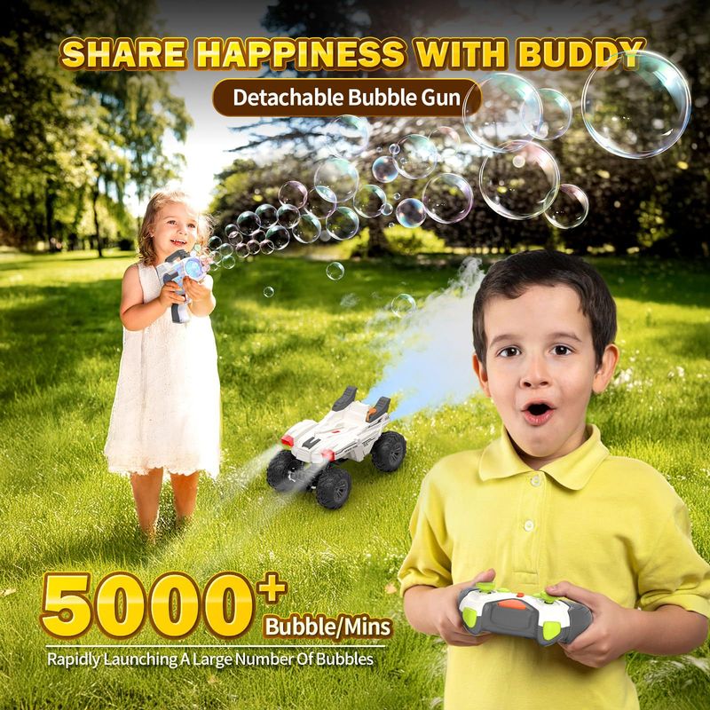 New Electric Remote Control Bubble Climbing Spray Chariot 2-in-1 Toy Launch Bubble Boy Toy_voghion.com