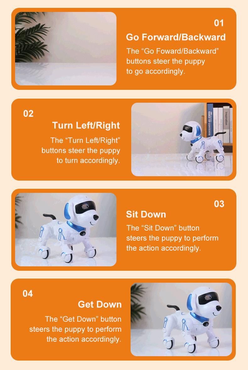 Smart Robotic Dog For Kids Interactive Remote Control Electric Toy With Educational Features For Boys And Girls_voghion.com
