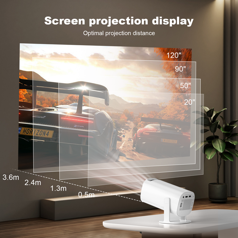 Mini projecteur portable P30 Smart Android 11, Wi-Fi 6, compatible 4K 1080P, Bluetooth 5.0, 1280 x 720P, Home Cinéma_voghion.com