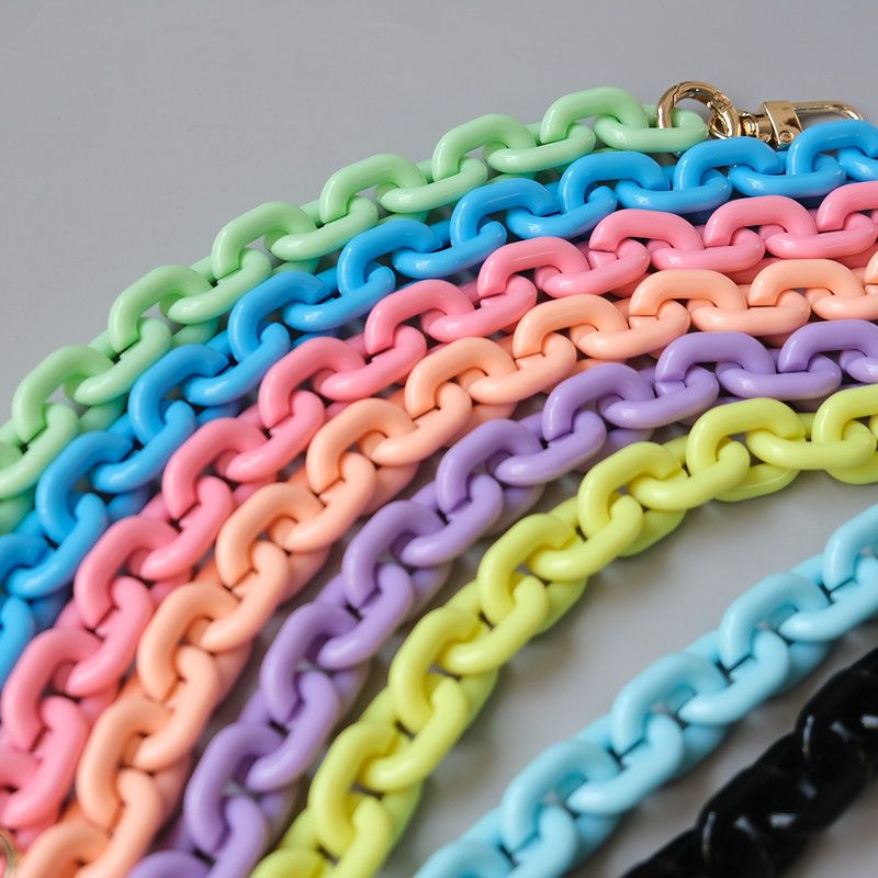 Fashion Candy Color Phone Multi-Color Mixed Small Resin Acrylic Single Shoulder Crossbody Chain_voghion.com