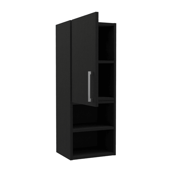 Cairo Medicine Single Door Cabinet, Two External Shelves, Two Interior Shelves_voghion.com