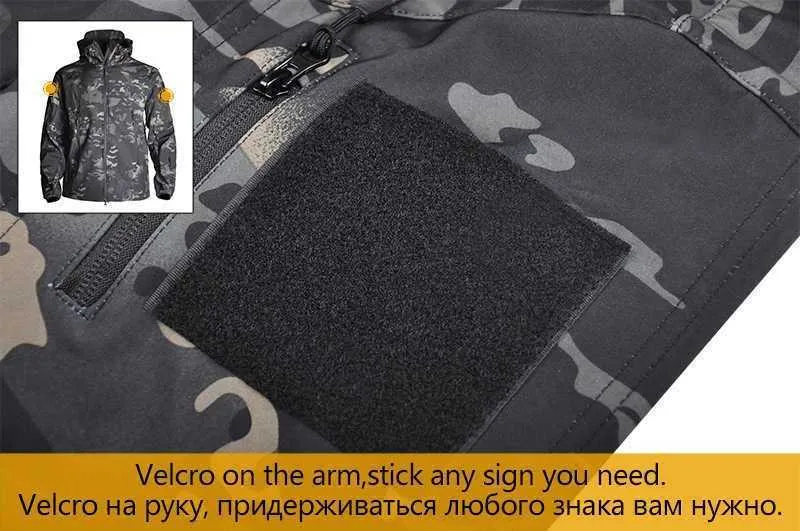 Heren Wandelen Leger Mannen Militaire jassen Airsoft Camping Tactische jas Broek Soft Shell Waterdicht jachtpak_voghion.com