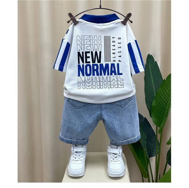 Boys Summer Polo Shirt Suits Male Baby Internet Celebrity Clothes Boys Korean Summer Clothes Children's Cool Short Sleeved Two Piece Suit_voghion.com