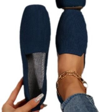 Scarpe casual da donna, con testa quadrata grande, estive 2025, con un solo piede_voghion.com