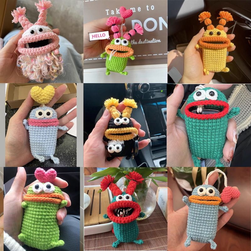 Maza un radoša dzija, jauka multfilma, desa, automašīnas atslēgu futrālis, sprādze, lielas mutes briesmoņa kulons_voghion.com