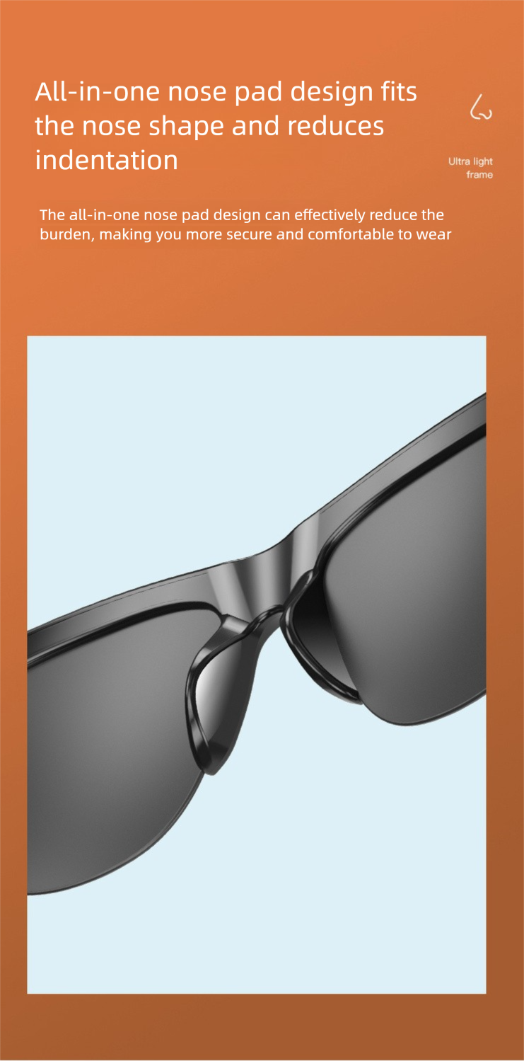 3-in-1 Black Technology Bluetooth Headphones Invisible Student Smart Cool Sunglasses HiFi Sound Quality Versatile_voghion.com