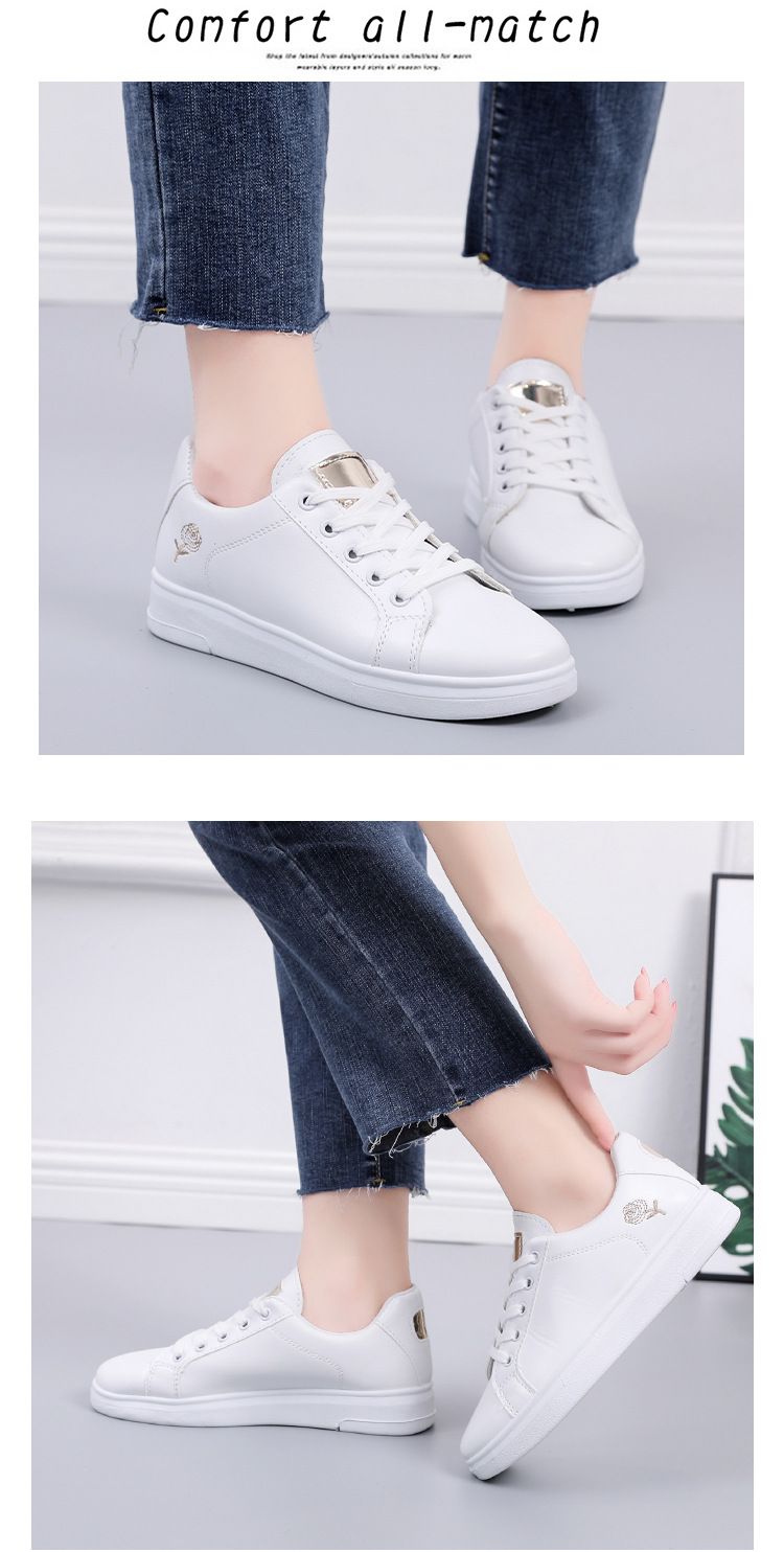 Scarpe casual basse bianche piccole sportive alla moda autunno 2023 coreane versatili da studentessa da donna con suola piatta_voghion.com