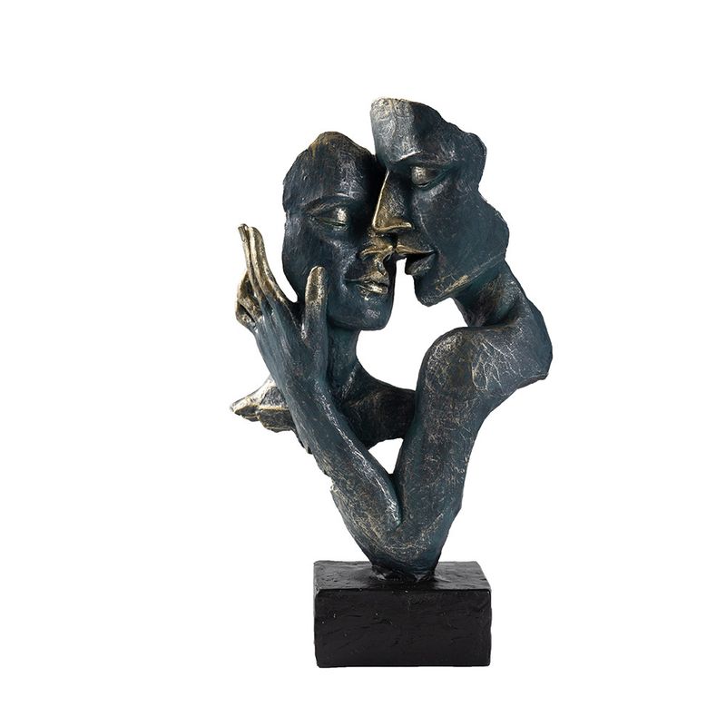 【】Couple Silence Is Golden Resin Crafts Home Display Cabinet Desktop Decoration Figurine_voghion.com