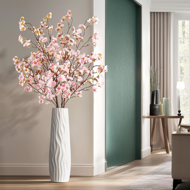 4 rami di fiori di ciliegio artificiali, bouquet di fiori di seta sfusi, tocco reale, per feste di matrimonio a casa_voghion.com
