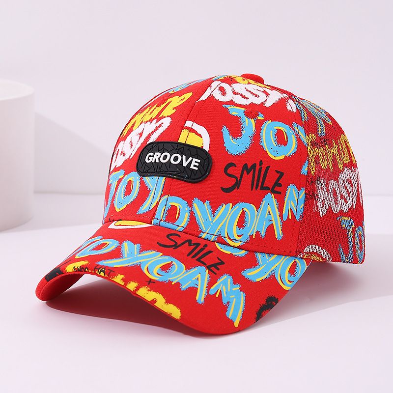 Sommer Neue Mode Graffiti Net Baseball Männer und Frauen Mittleren alters Kinder Freizeit Sonnencreme Entenzunge Hut_voghion.com
