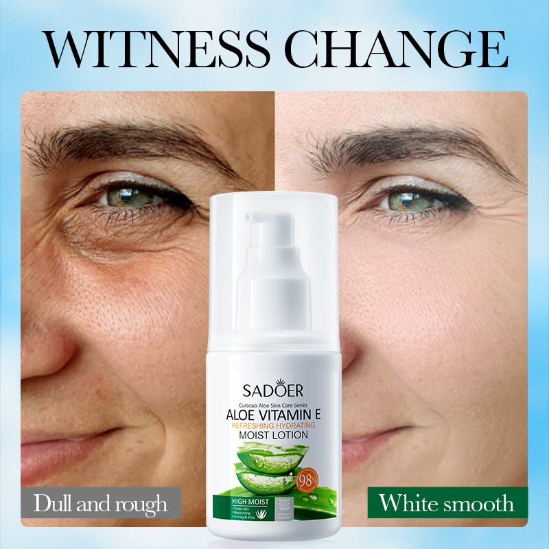 Alle Englisch SADOER Und Verjüngende Aloe Vitamin E Feuchtigkeitslotion Gesichtscreme_voghion.com