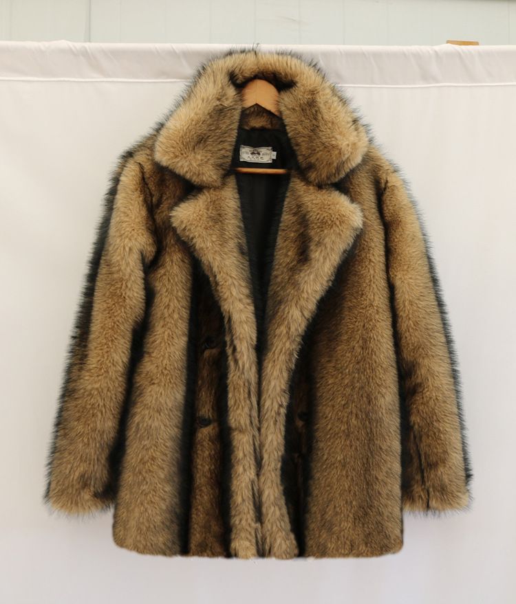 Herrenbekleidung Herren Pelzmantel Neuer Nerzimitat Anzugkragenmantel Winter Winddicht Warm Samt Windbreaker Große Größe_voghion.com