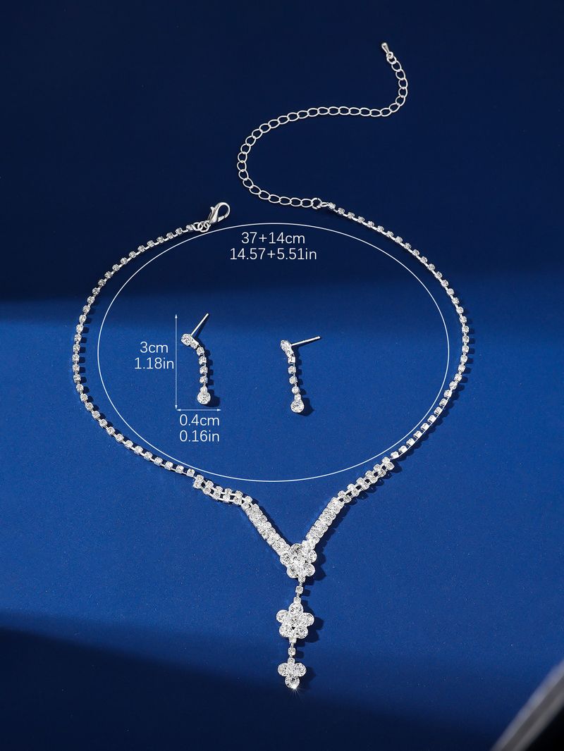 halsbandsset örhänge smyckesset bankettklänningsset halsband moderiktigt brudsmycken_voghion.com