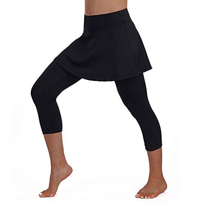 Two Piece Skirt Pants Show Slim Height Elastic Yoga Pants for Wome_voghion.com